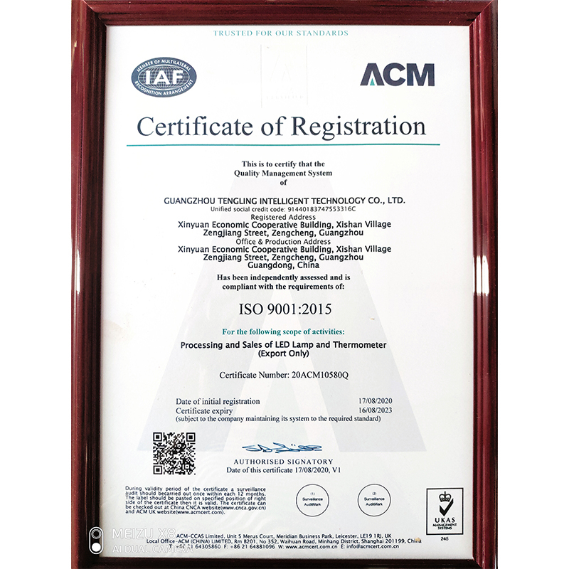 ISO 9001:2015认证书(英文)